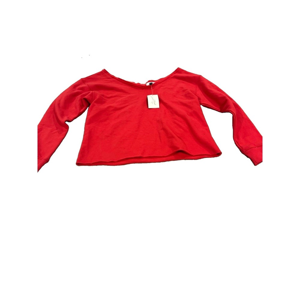 Universal Thread Red Solid Fleece Crewneck Long Sleeve Pullover Sweatshirt M